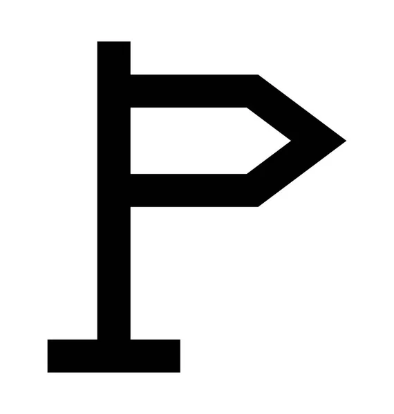 Значок Вектора Линии Знака — стоковый вектор