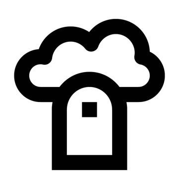 Mobil bulut vektör simgesi