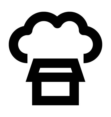 bulut depolama vektörü simgesi