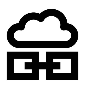 Bulut bağlantı vektör simgesi