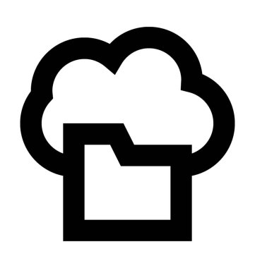 Bulut klasör vektör simgesi