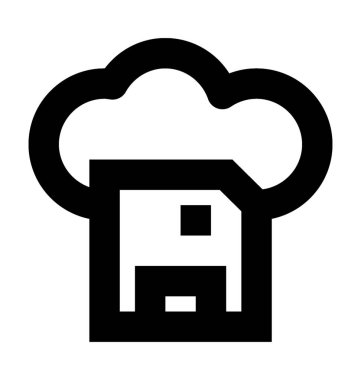 Bulut disket vektör simgesi