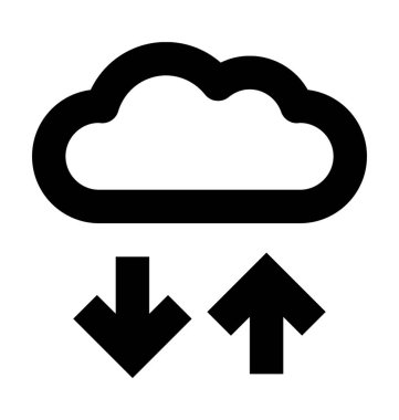 bulut hesaplama vektörü simgesi