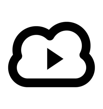 Bulut ortam vektör simgesi