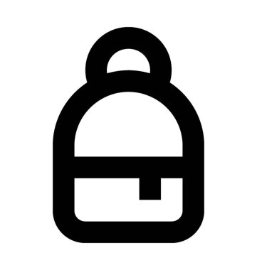 sırt çantası satır vektör simgesi