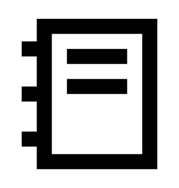 Not defteri vektör simgesi