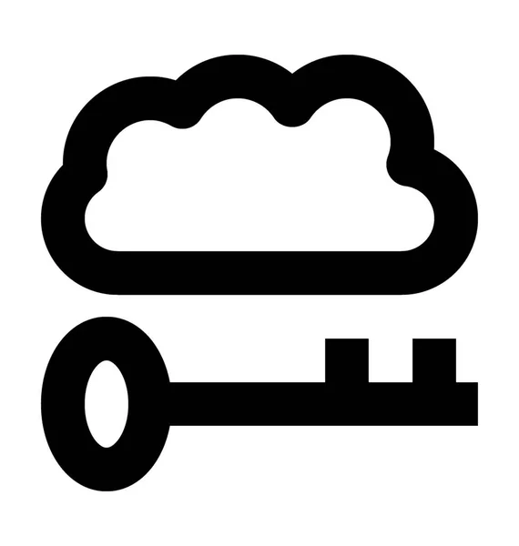 Nube Icono Vector Seguridad — Archivo Imágenes Vectoriales