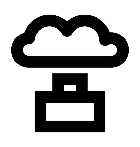 Nube Icono Vector Almacenamiento — Archivo Imágenes Vectoriales