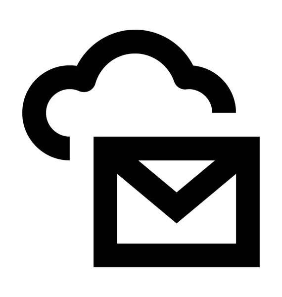 Cloudové Poštovní Vektorové Ikony — Stockový vektor