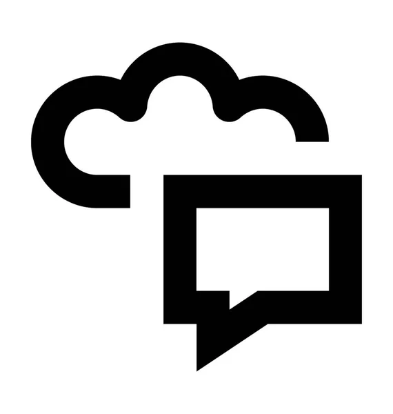 Ícone Vetor Mensagens Nuvem — Vetor de Stock