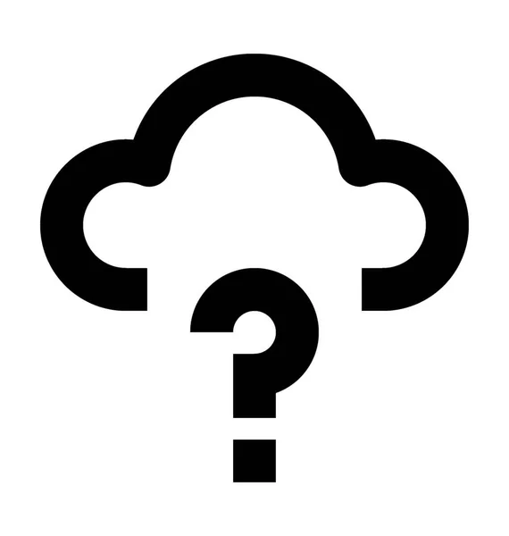 Cloud Help Vector Icon — Stock Vector