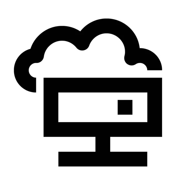 Servidor Cloud Vector Icon — Archivo Imágenes Vectoriales