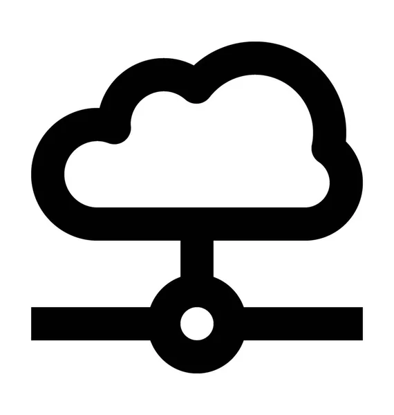 Cloud Sharing Vector Icono — Archivo Imágenes Vectoriales