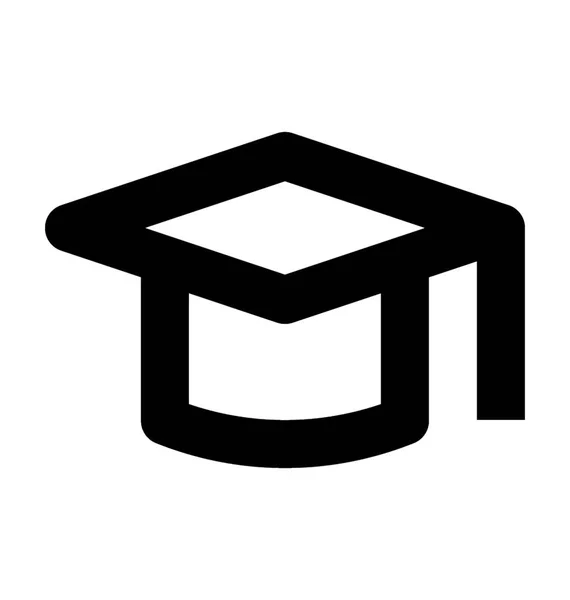 Mortarboard Linienvektorsymbol — Stockvektor