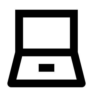 dizüstü bilgisayar çizgisi vektör simgesi