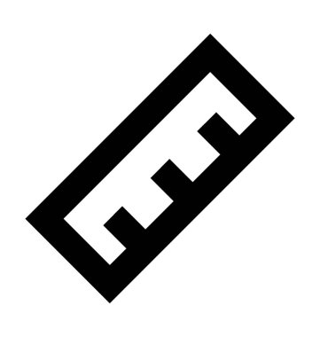 Ölçek çizgisi vektör simgesi