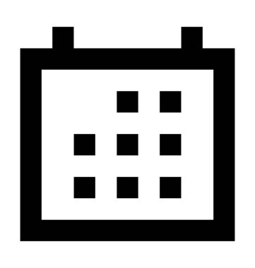 takvim çizgisi vektör simgesi