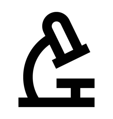 Mikroskop çizgi vektör simgesi