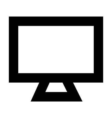 Monitör satırı vektör simgesi