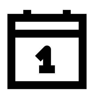 Tarih satırı vektör simgesi