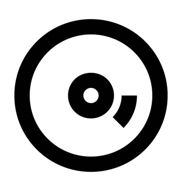 CD çizgi vektör simgesi