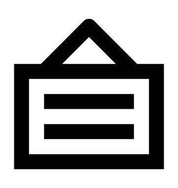 Asılı işareti vektör simgesi