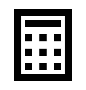 hesap makinesi çizgi vektör simgesi