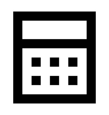 hesap makinesi çizgi vektör simgesi