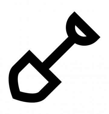 Satırı vektör simgesi kürek 