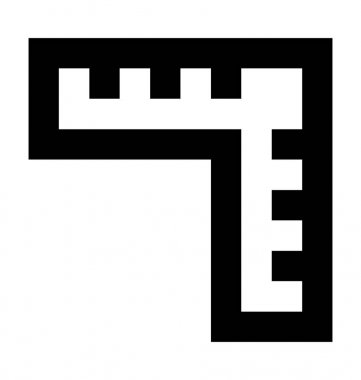 cetvel satır vektör simgesi 