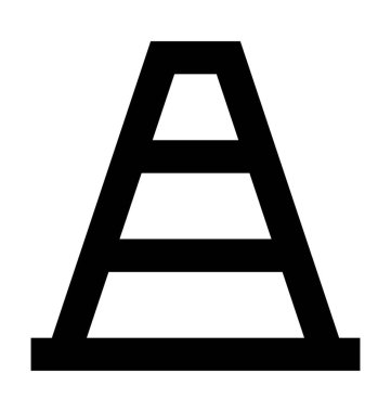 İnşaat koni vektör simgesi 