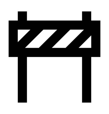 Bariyer çizgi vektör simgesi