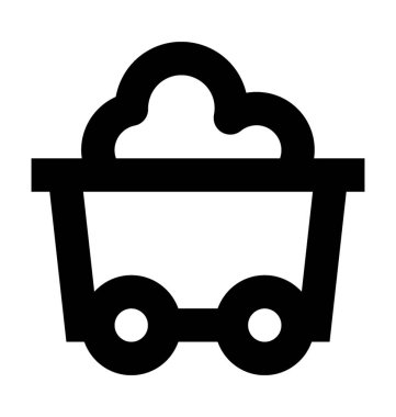 Mayın sepeti vektör simgesi