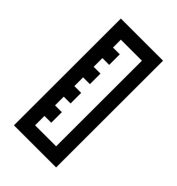 cetvel satır vektör simgesi 