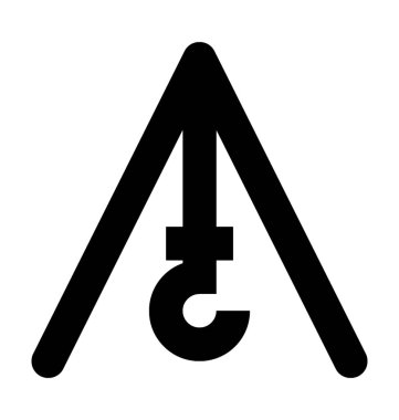 inşaat vinci vektör simgesi