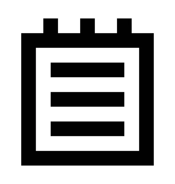 Notizblock Vektor Symbol — Stockvektor