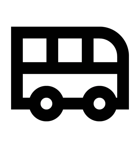 Línea Autobús Vector Icono — Archivo Imágenes Vectoriales