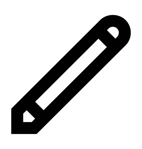 Lápiz Línea Vector Icono — Vector de stock