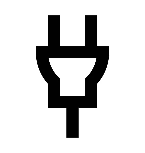 Plug Line Vektor Symbol — Stockvektor