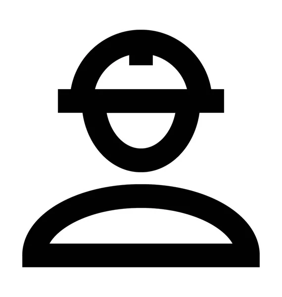 Engineer Line Vector Icon — Stock Vector