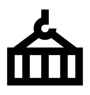 inşaat vinci vektör simgesi