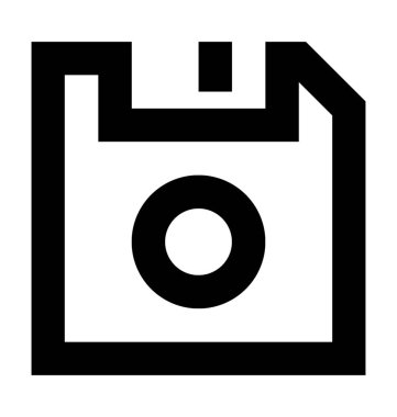 Disket çizgi vektör simgesi