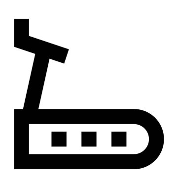 Koşu bandı çizgi vektör simgesi