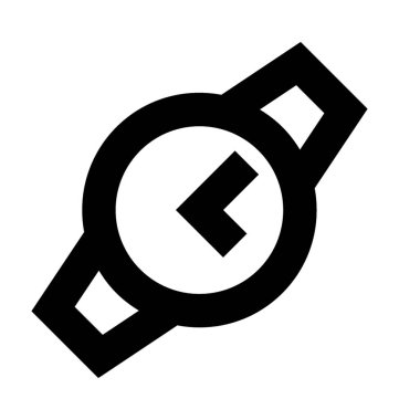 Kol saati çizgi vektör simgesi