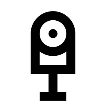 Webcam çizgi vektör simgesi