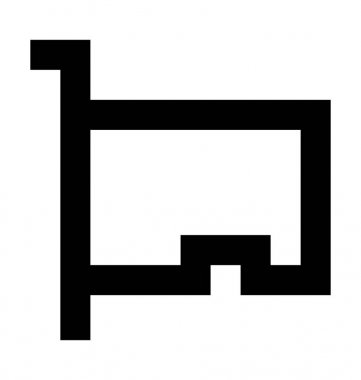 LAN kartı vektör simgesi