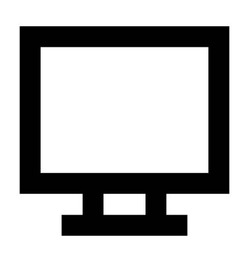 Monitör satırı vektör simgesi