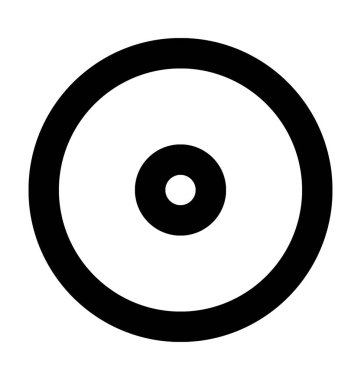 CD çizgi vektör simgesi