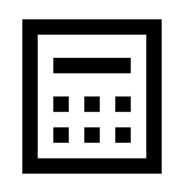 hesap makinesi çizgi vektör simgesi