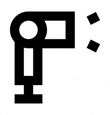 Blower çizgi vektör simgesi